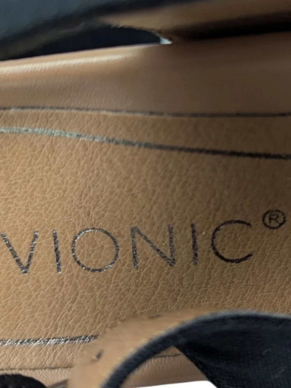 Vionic Coralina Black Canvas Espadrille Wedge Slingback Sandals Womens 8 Comfort